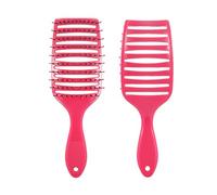Detangling & Curl Defining Brush for Hair | Vented Bounce Curl Styling Tool Comb for Women & Men | Glide Through Knots, Shape & Define Curls with Ease | Hair Detangler Brush for Wet & Dry Hair (Red)