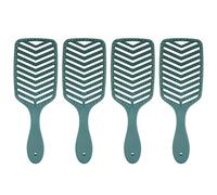 Detangling Hair Brush 4pcs | Hollow Design for Wet & Dry Hair | Styling Comb for Women/Men/Young Users | Portable ABS Plastic, No Hair Breakage