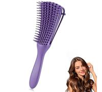 Detangling Hair Brush, Flexible Strands for Gentle Brushing, Eliminates Knots & Reduces Breakage, Suitable for All Hair Types (Purple)
