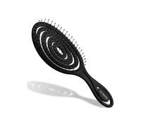Detangling Hair Brush for Women & Men - Does not Pull, Removes Tangles, Brushes for Straight, Curly & Wet Hair - Detangle Brush - Unique Spiral Hairbrush, Black