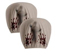 DETAOXO Headrest Covers Scary Spooky Soft Halloween Decor