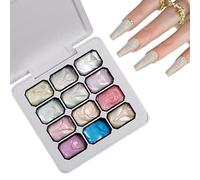DETAOXO Pat Gels for Nails - 12-Color Gradient Long Lasting Manicure Supplies,Nail Sponge Painting Gel Kit,for Beginners Girls Women Artists Home Salon Birthday Party Holiday