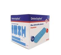 Detectaplast Blue plasters Premium, Metal detectable and Waterproof plasters, Essential for Catering First aid kit in Food handling environments, Kitchen aid, 25 x 72 mm, 100 Strips
