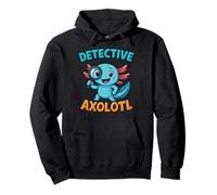 Detective Axolotl Blue Kawaii Spy Secret Agent Costume Boys Pullover Hoodie