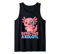 Detective Axolotl Kawaii Pink Spy Secret Agent Costume Girls Tank Top