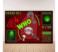Detective Backdrop Police Mystery Investigation Analysis Photography Background 9x6ft Top Secret Birthday Party Baby Shower Supplies Decoration Photo Booth Studio Props Cake Table Banner BJYYME685