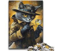 Detective Cat Jigsaws 2000 Pieces for Adults,for Educational Game Challenge Toy for Is Ideal As A Gift for The Whole Family (70X100cm)