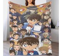 Detective Conan 3D Printed Flannel Throw Blanket Lightweight Soft Anime Blanket Couch Sofa Bed Cozy Fleece for Adults Teens Kids Travel Home Bedroom Decor Gift 50x60inch(127x152cm)