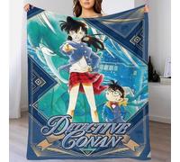 Detective Conan Custom 3D Printed Anime Flannel Blanket,Couch Sofa Bed Super Soft Plush Fleece Throw Lightweight Warm Decorative Blankets for Men Women Kids 70x80inch(180x200cm)