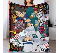 Detective Conan Throw Blanket Anime 3D Printed Flannel Fleece Blanket Plush Lightweight for Boys Girls Toddler All Season Couch Sofa Personalized Gifts 60x80inch(150x200cm)