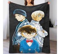 Detective Conan Throw Blanket Anime 3D Printed Fleece Throw Blankets Plush Lightweight for Boys Girls Toddler Couch Bed Sofa Nursery Soft Fuzzy Gifts Machine Washable 80x90inch(200x230cm)