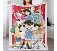 Detective Conan Velvet Plush Throw Blanket 3D Print Lightweight Cozy Anime Fleece,Bed Sofa Couch All Season Soft Blanket for Home Bedroom Travel Gift for Adults Kids 50x60inch(127x152cm)