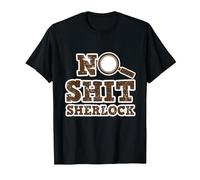 Detective design for men and women - No Shit Sherlock T-Shirt, Men, Black, Small