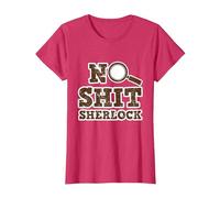 Detective Design for Men and Women - No Shit Sherlock T-Shirt, Women, Red Heather, 3X-Large