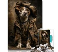 Detective Dog Jigsaw Puzzles for Teenagers 1000 Piece,Learning Educational Toys Family Games Birthday Present,Gifts (38x26cm)