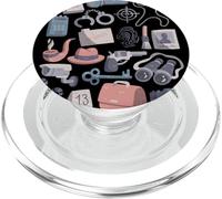 Detective Doodle Trace Evidence Crime Case Criminal PopSockets PopGrip for MagSafe