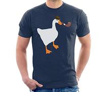Detective Goose Untitled Goose Game Men's T-Shirt Navy Blue