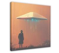 Detective in The Mist Poster Canvas Poster Bedroom Decor Landscape Office Room Decor Gift 16" L X 16" W