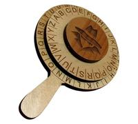Detective Secret Decoding Disk, Wooden Cipher Wheel Fidget Toy for Adults & Teens, Creative Brain Teaser with Cipher Key Function, Party Gathering Puzzle Tool, Escape Room Game Accessories Kit Fit