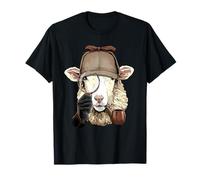 Detective Sheep Lamb Spy Investigator Farmer Sheep Lover T-Shirt