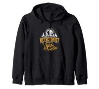 DETECTORIST Metal Detecting Hobby Treasure Hunting Zip Hoodie