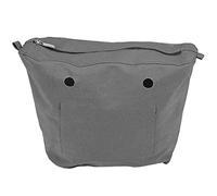 detee Waterproof Solid Canvas Insert Inner Lining Insert Zipper Pocket for Obag O Bag Handbag Bag Deep Gray Mini
