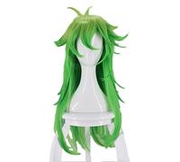 Detentionhouse Nanbaka Niko No.25 Cosplay Wigs Green Yellow Ombre 80cm Long Curly Synthetic Hair Wig