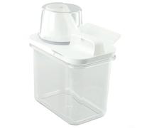 Detergent Box Airtight with Measuring Cup, 1100ml/1800ml/2300ml Laundry Dispenser Container, Double Seal Leak-Proof for Moisture-Free Storage(1100ML)