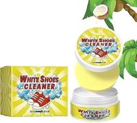 Detergente per scarpe bianche, pasta detergente e disincrostante multiuso, con spugna, adatto per suole in pelle, tela e gomma, sbiancante rapido per scarpe sportive