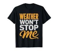 Determined Plein Air Painter Bad Weather Humor Rain T-Shirt