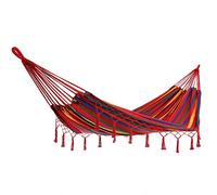 DETEX® Hammock for up to 2 People | XXL 320x150cm Durable Boho Style Outdoor Garden Camping Travel Hammock | Breathable Macramé Double Hanging Bed | 300 kg load capacity | Red