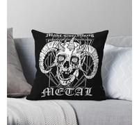 Dethklok Facebones Make Everything Metal Square Pillowcase Polyester Linen Velvet Pattern Decorative Throw Pillow Room Cushion