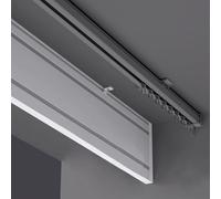 Detive ain Pole & Blackout Valance Box 10.5/14cm Tall Cornice Boards for/Balcony 2.1m/7ft Ceiling Box - No Trac Included