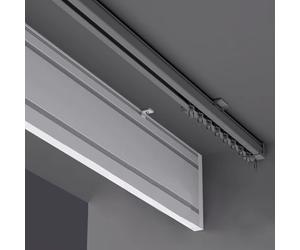 Detive ain Pole & Blackout Valance Box 10.5/14cm Tall Cornice Boards for/Balcony 2.1m/7ft Ceiling Box - No Trac Included