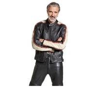 Detlev Louis DL-JM-10 Men Leather Combi Jacket black size 52