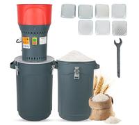 DETODDA 25L Grain Mill, Electric Cereals Grinder, Farm Home Wheat Grinder for Bean Spice Rice Cereals Feed Flour, 7 Sizes Sieves