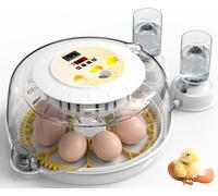DETODDA 8 Eggs Incubators for Hatching Eggs, Incubator for Eggs Automatic Turning, Egg Candler, Farm Poultry Automatic Egg Incubator for Hatching Chicken Duck Goose Quail