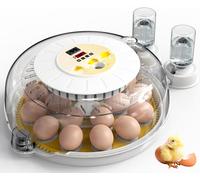 DETODDA Incubator for Eggs Automatic Turning, Eggs Incubators for Hatching Eggs, Egg Candler, Farm Poultry Automatic Egg Incubator for Hatching Chicken Duck Goose Quail with Water Bottle