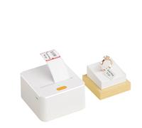 DETONGER P1 Portable Thermal Printer for Label Refurbishment, Compatible with Self-Adhesive Jewelry Labels, Wireless Inkless Logo Printing (P1W, 3 Rolls, 25x7