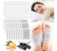 Detox Foot Patches 30 Pcs Detox Foot Pads,Foot Detox Pads to Remove Toxins Deep Cleansing,100% Natural,for Stress Relief,Sleep Aid, Enhance Blood Circulation