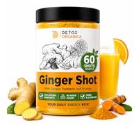 Detox Organica Ginger Shots Powder | Ginger & Turmeric | 60 Servings
