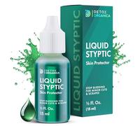 Detox Organica Styptic Liquid for Nails - 15 ml Skin Protector Liquid to Stop Bleeding Fast for Minour Cuts - Sanitizes to Prevent Infection - Only Takes a Drop