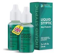 Detox Organica Styptic Liquid for Nails - 30 ml Skin Protector Liquid to Stop Bleeding Fast for Minour Cuts - Sanitizes to Prevent Infection - Only Takes a Drop (2x15ml)