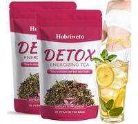 Detox Tea - 56 Days Herbal Tea Cleanse Tea with Green Tea, Oolong Tea, Dandelion | Supports Metabolism, Digestion & Reduces Bloating Belly Fat | Vegan, Peach Flavoured Wellness Tea for Women & Men
