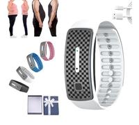 Detox Wristband, Ultrasound Fat Reduction Detox Wristband,Ultrasonic Bracelet, Ultrasonic Body Shape Bracelet, Lymphatic Drainage Ultrasound Bracelets for Men and Women (1 * White)