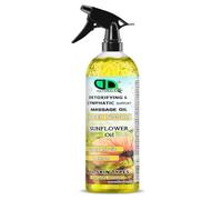 Detoxifying Massage Oil - Deep Tissue Lymphatic Support with Sunflower Oil, Grapefruit & Lemon - Natural Aromatherapy for Body Detox, Relaxation & Skin Care (500ml Spray)