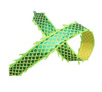 DETPWVWB Dragon dance streamers, flowing silk dragons, Extra Long Artistic Throw Streamer Silk Flowy Shaking rave accessories(Golden green,10m/32.8ft)