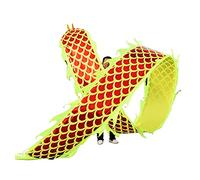 DETPWVWB Dragon dance streamers, flowing silk dragons, Extra Long Artistic Throw Streamer Silk Flowy Shaking rave accessories(Golden yellow,8m/26.2ft)