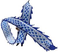 DETPWVWB Dragon dance streamers, flowing silk dragons, For Spring Festival Elderly Fitness & Entertainment Equipments Folk Toys rave accessories(Blue,8m/26.2ft)