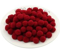 DETPWVWB Fluffy Pom Poms,Glitter Pom Poms 8mm Easter Festive Pom Poms Fluffy Mini Pom Pom Ball Cotton Rainbow Ball Fuzzy Ball for Jewelry Making Clothing Appliques(42 Claret,1000 Pieces)